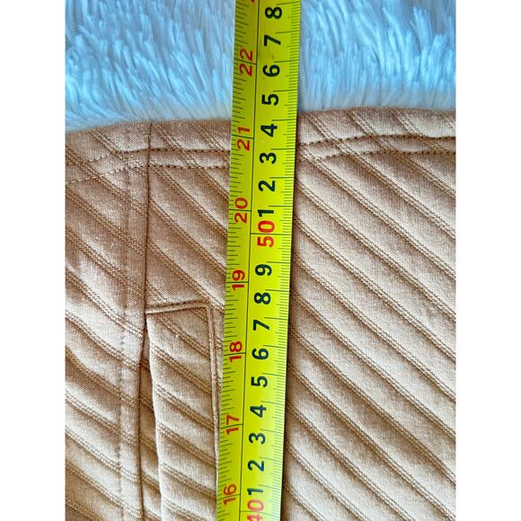 Ookie and Lala Ottoman Knit Asymmetrical Moto Jacket Large Light Tan - Picture 5 of 7